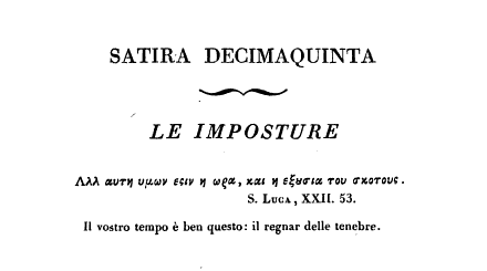 La satira antimassonica del massone Alfieri