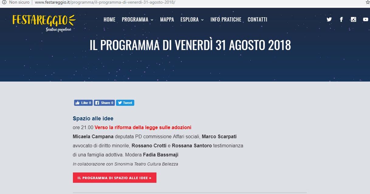 Nuove evidenze politiche. Quando alla Festa PD Reggio 2018 parlavano…