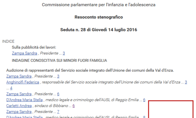 L’Anghinolfi &C.? Nel 2016 parlavano alla Comm. Infanzia della Camera dei Deputati, invitati da dep. PD