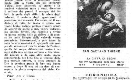 Coroncina e preghiera a San Gaetano Thiene, il “Santo della Provvidenza”