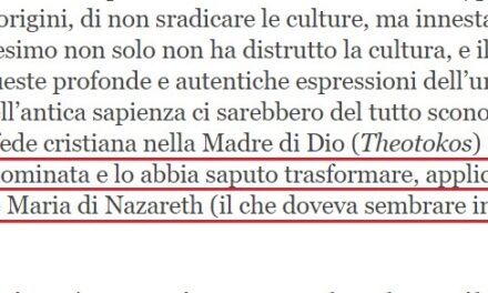 Famiglia Cristiana bestemmia la Maternità Divina per difendere Pachamana.