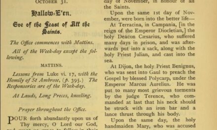 “Halloween” nei libri liturgici tradizionali pre-1955