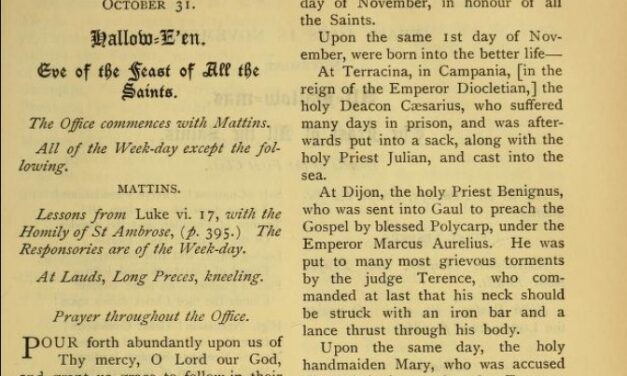 “Halloween” nei libri liturgici tradizionali pre-1955