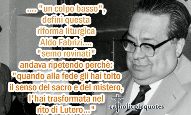 La riforma liturgica di Lutero … e di Paolo VI.