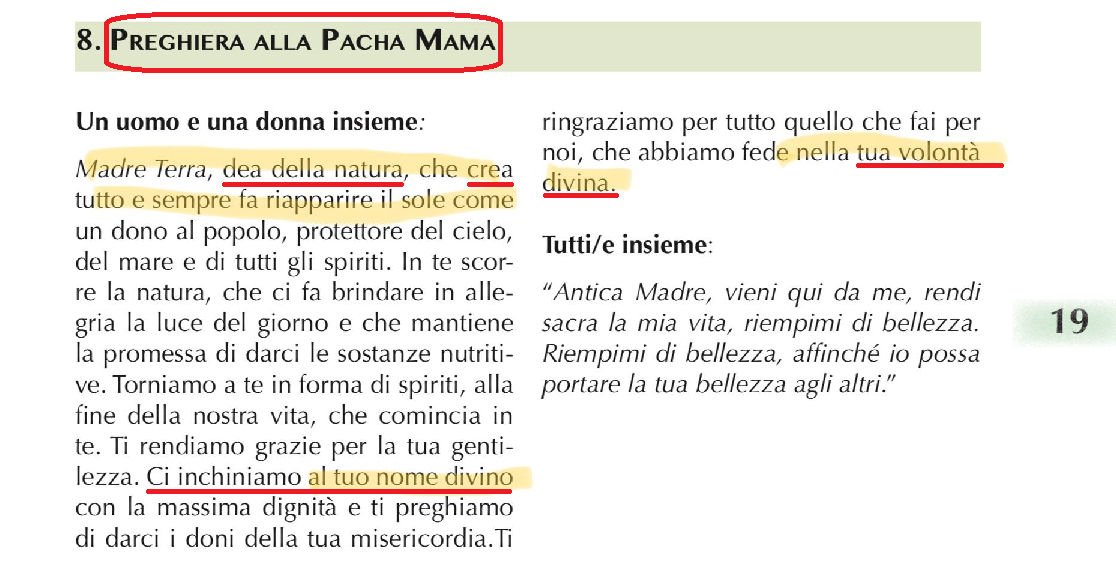 Quando (sotto Ratzinger) c’era chi pregava Pachamama, “dea della natura”, dal “nome divino”