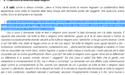 “Tutte le religioni sono uguali davanti a Dio”? Fatti e approfondimenti sulla gospa ecumenica