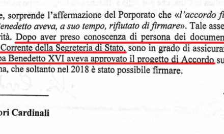 Il card. Re: Ratzinger ha approvato accordo Cina-Vaticano. E parla di documenti