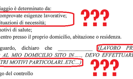 Coronavirus, misure comiche: ecco il modulo per autocertificarsi nella zona di sicurezza