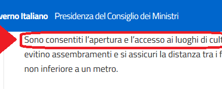 Basta bufale. Il decreto afferma che ci si può recare ai luoghi di culto. Come?  Basta leggere il testo.