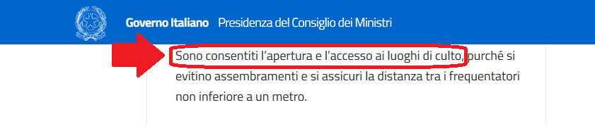 Basta bufale. Il decreto afferma che ci si può recare ai luoghi di culto. Come?  Basta leggere il testo.
