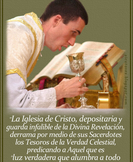 [DIFUNDE TU FE CATOLICA] EL SACERDOTE DERRAMA LOS TESOROS DE LA VERDAD CELESTIAL
