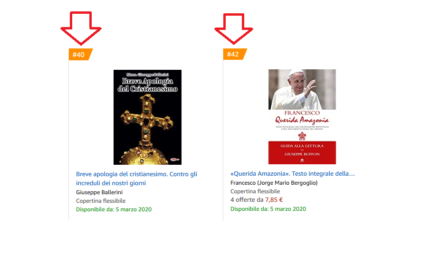Breve Apologia del Cristianesimo nella Top 50 teologica di Amazon (davanti a Querida Amazonia)