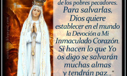 [DIFUNDE TU FE CATOLICA] “SACRIFICAOS POR LOS PECADORES…”