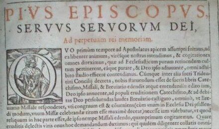 “Quo primum tempore”. La costituzione di San Pio V sul Messale Romano
