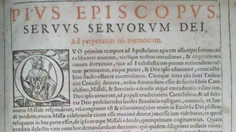 “Quo primum tempore”. La costituzione di San Pio V sul Messale Romano