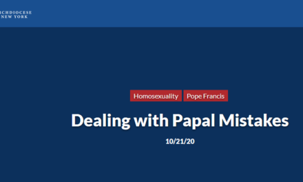 🔴 Sul sito dell’Arcidiocesi di New York si parla di “errori papali”