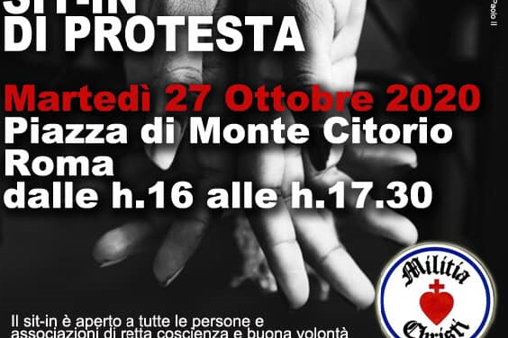 Protesta in concomitanza con la discussione del ddl Zan alla Camera. Oggi pomeriggio davanti a Montecitorio
