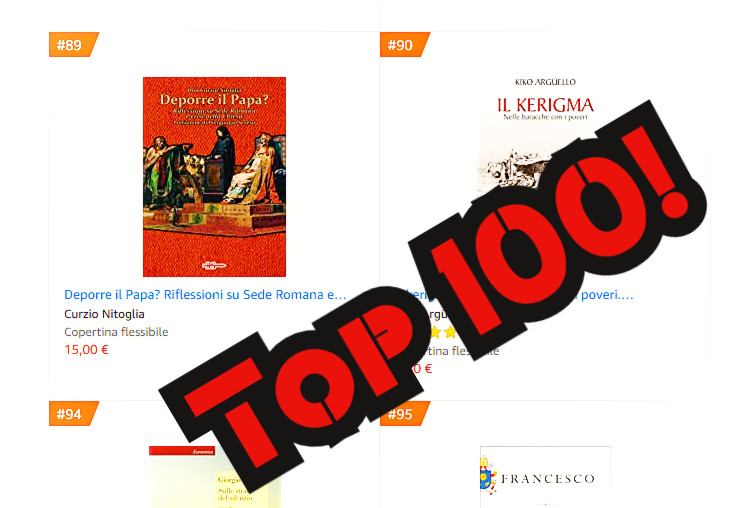 “Deporre il Papa?” nella Top 100 dei Bestseller Amazon a tema “Istituzioni e organizzazioni cristiane”